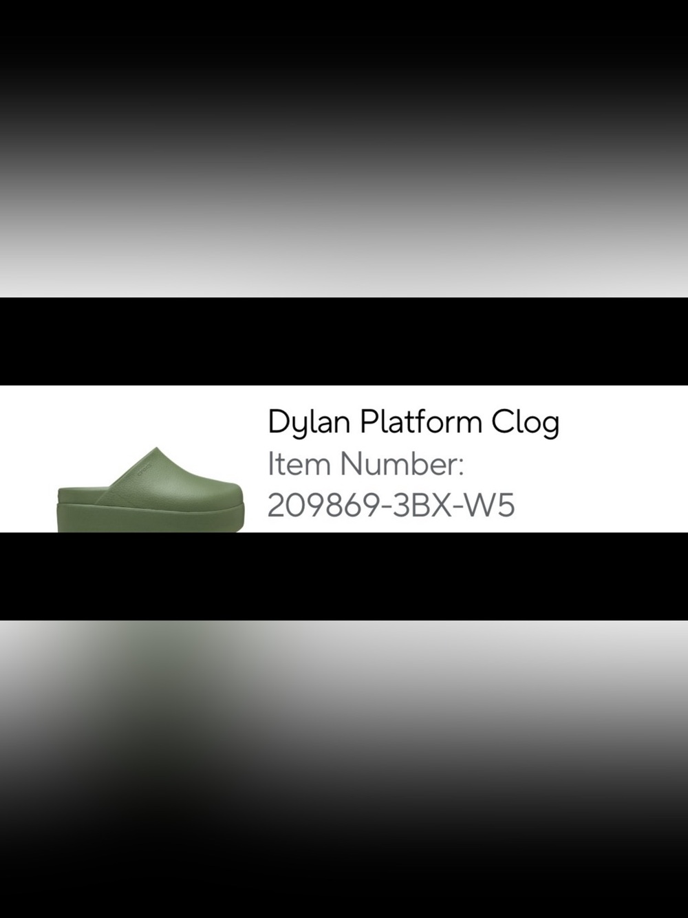 CROCS Dylan Platform Clog in Olive Green